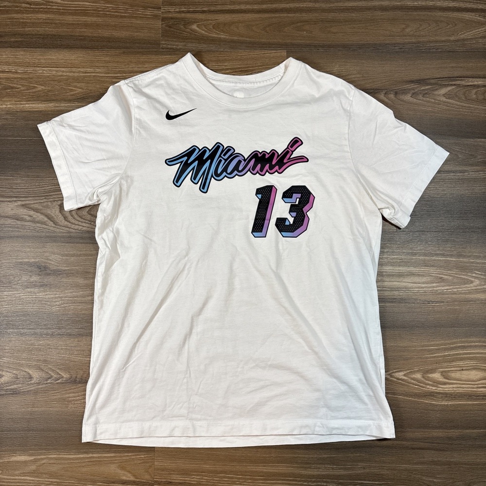 Nike Miami Heat #13 Bam Adebayo Vise City Jersey Shirt Large
